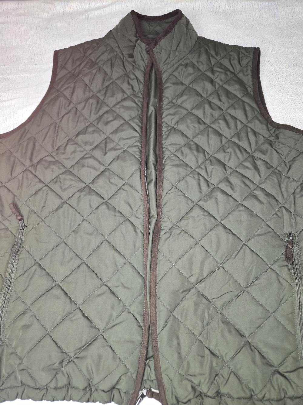 Field & Stream Quilted Olive Green Men's Outdoor Hiking Vest XL